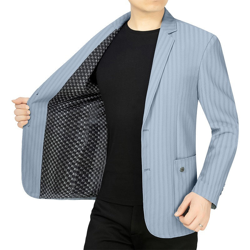 Herren Blazerjacke Slim Fit Streifen Design Elegant