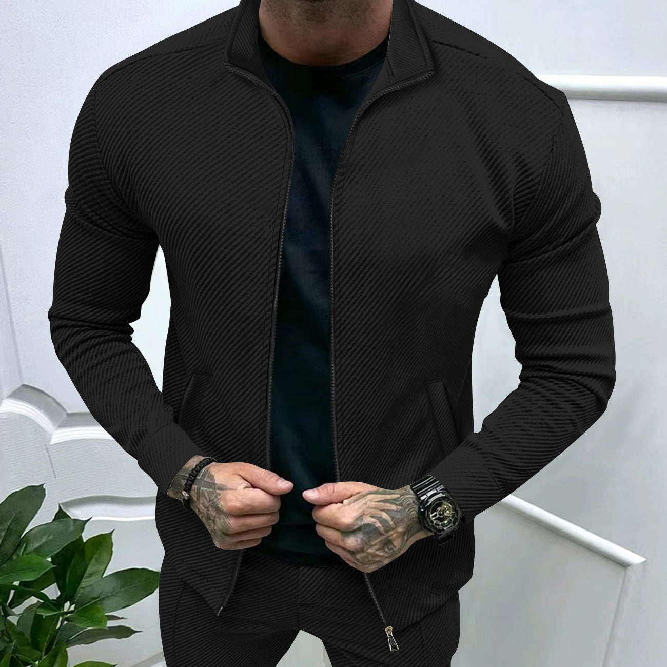 Herren Sportjacke Modern Lässig Stadtlook - BerlinGlamour