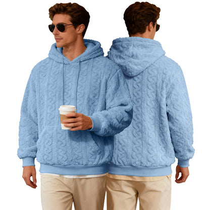 Herren Hoodie Fleece Weich Warm Strukturierung