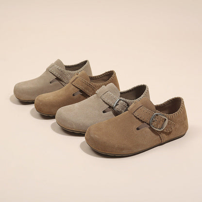 Damen Clogs Weiches Wildleder Verstellbarer Riemen Bequem