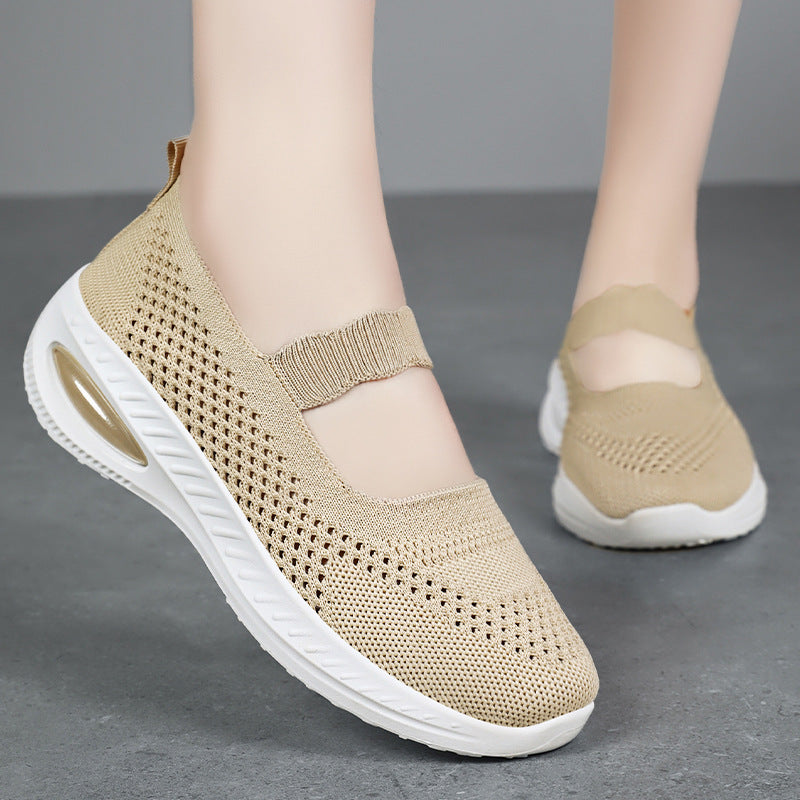 Damen Sneaker Atmungsaktiv Elastisch Bequem Sport