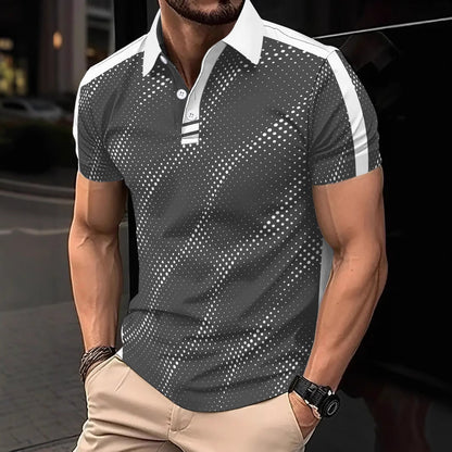 Herren Polo-Shirt Modern Grafik Sportlich Qualität