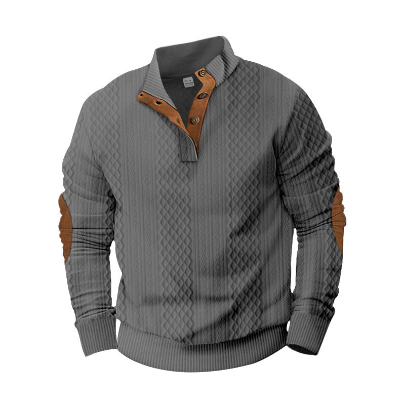 Herren Strickpullover Modern mit Kontrastkragen Elegante Optik