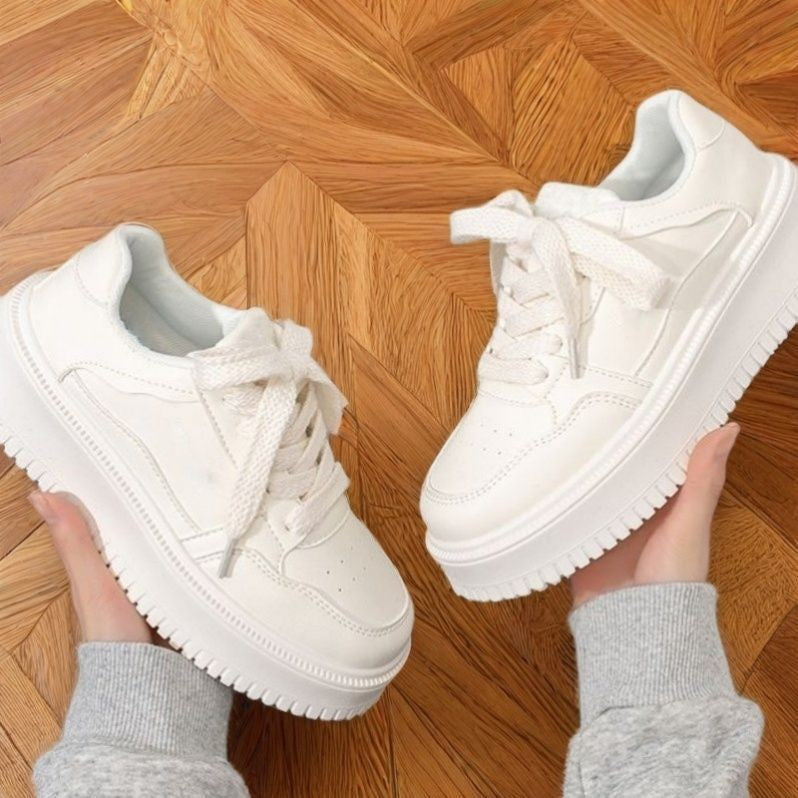 Damen Sneaker Dicke Sohle Atmungsaktiv Sportlich