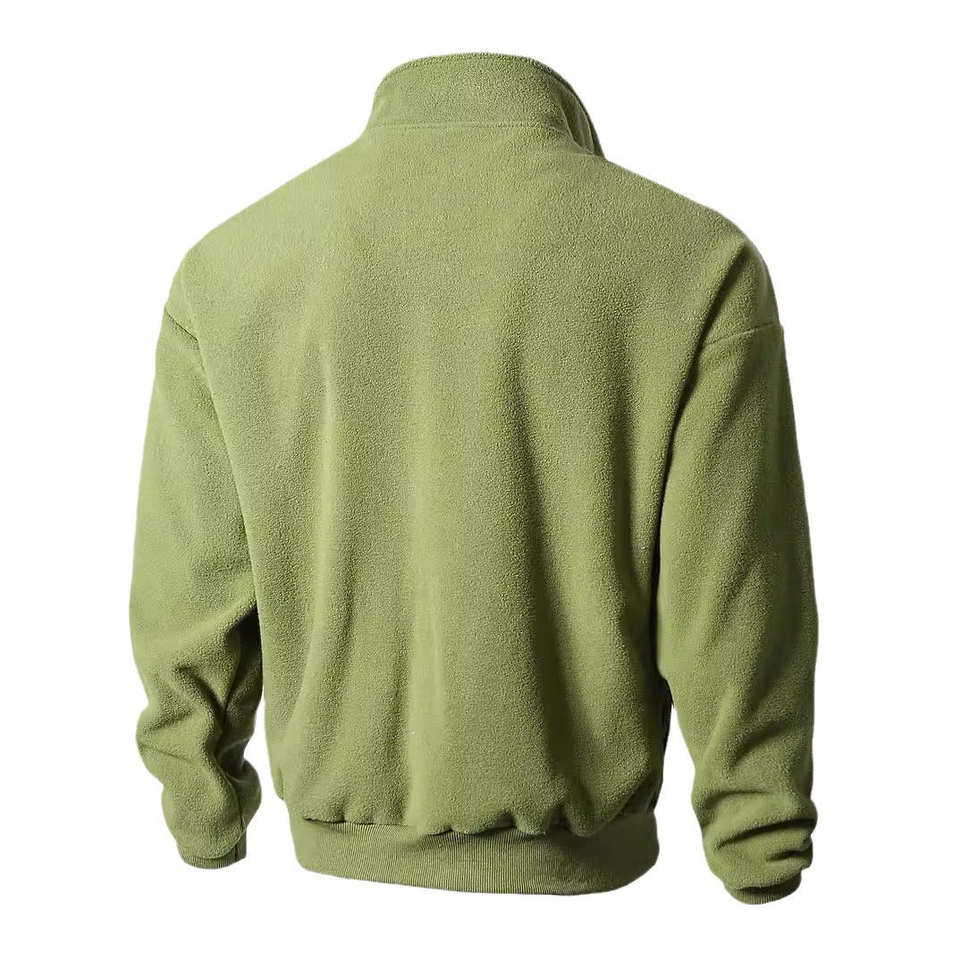 der neue Titel: Herren Fleecejacke mit hohem Kragen und Reißverschluss BerlinGlamour