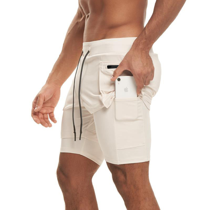 Herren Trainingshorts Mit Unterhose Funktionale Sportshorts