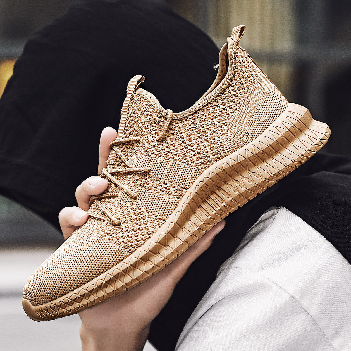 Damen Laufschuhe Atmungsaktiv Flexibel Schwarz