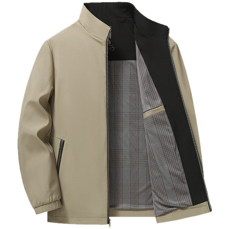 Herren Freizeitjacke Stehkragen Elegant Modern