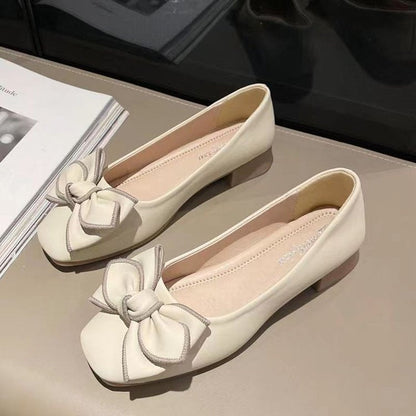 Damen Ballerinas Schleifen-Design Kunstleder Elegant
