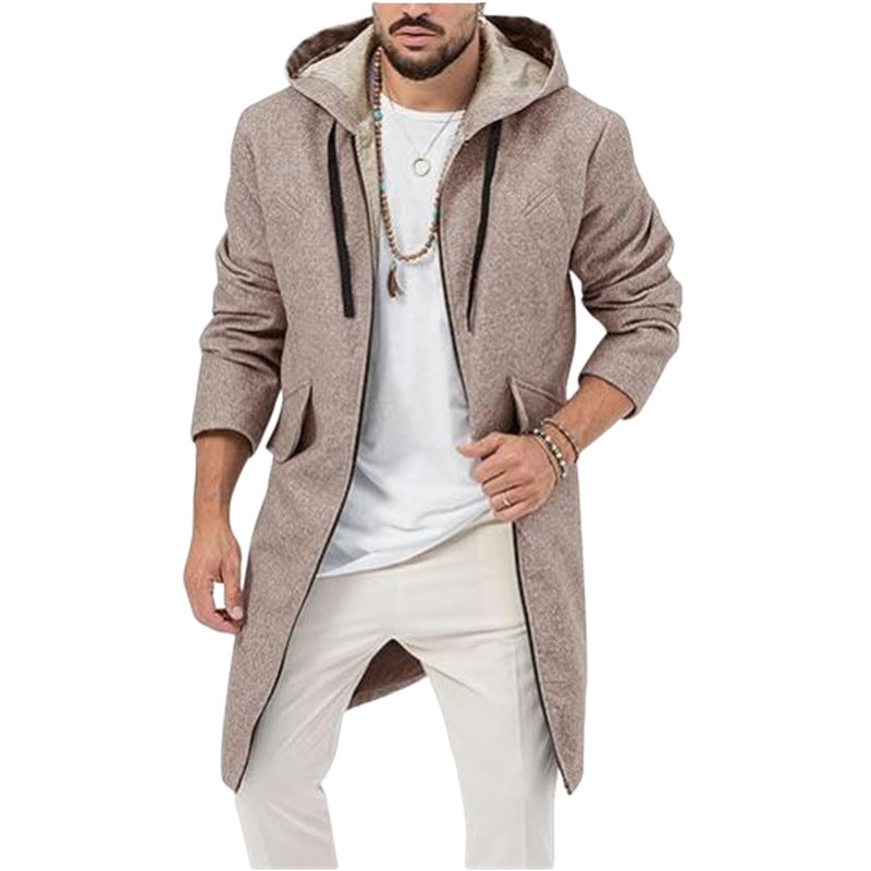 Herren Langjacke mit Kapuze Modern Stylish