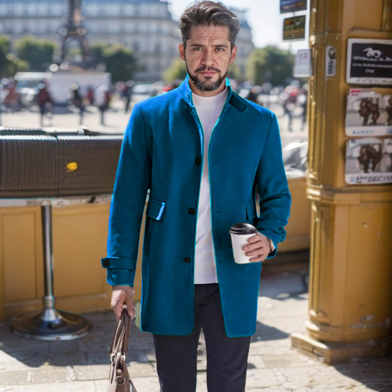 Herren Freizeitmantel Modern mit Taschen Elegant Schnitt