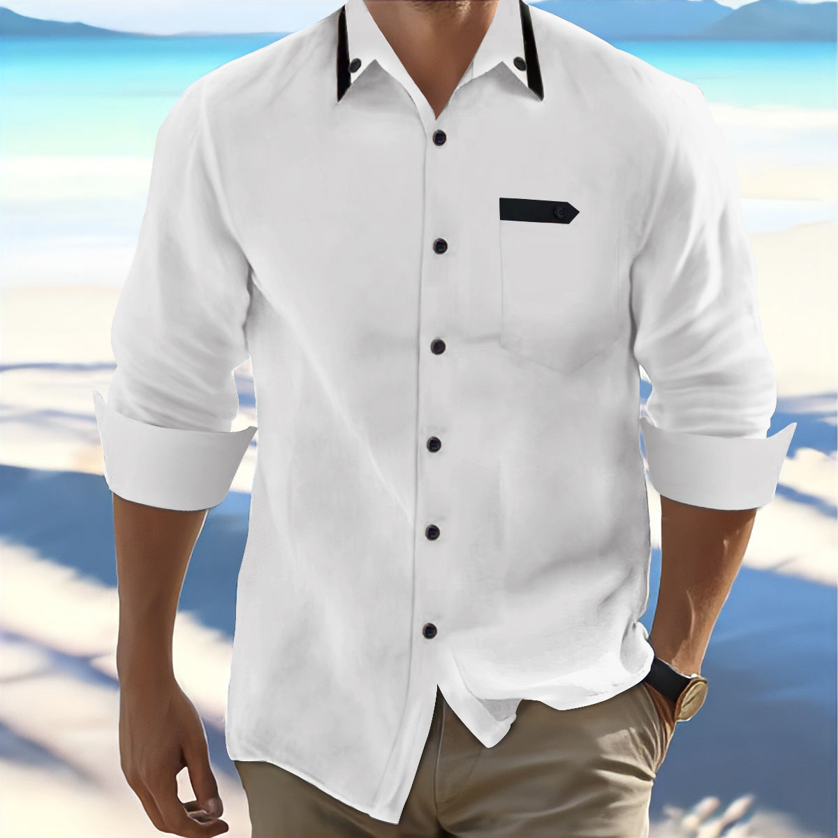 Herren Hemd Button-Down Freizeit Modern - BerlinGlamour