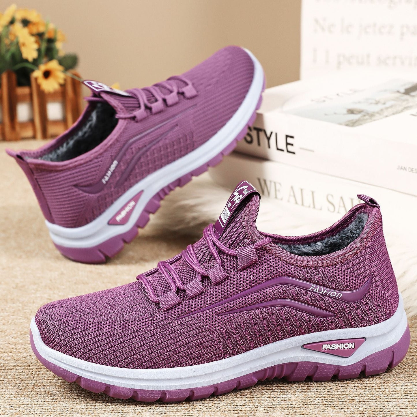 Damen Sport Outdoorschuhe Warm Kuschelig Winter - BerlinGlamour