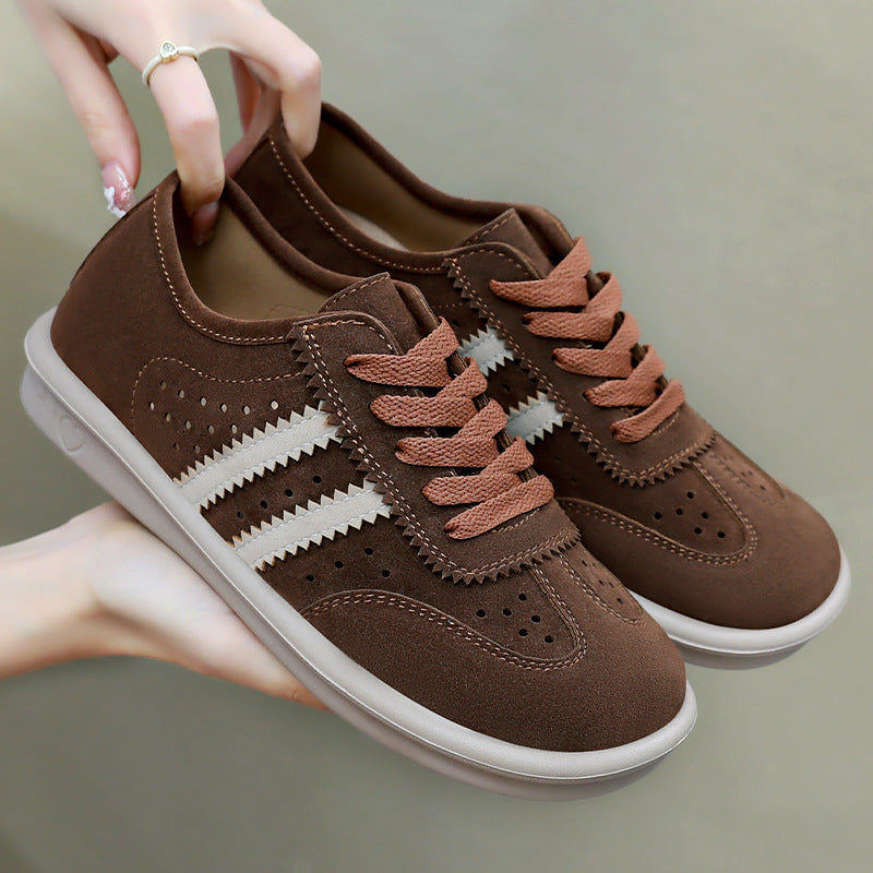 Damen Sneaker Weich Wildleder Bequem
