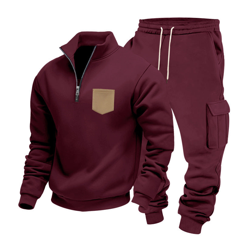 Herren Sportanzug Modern Sportlich Grau