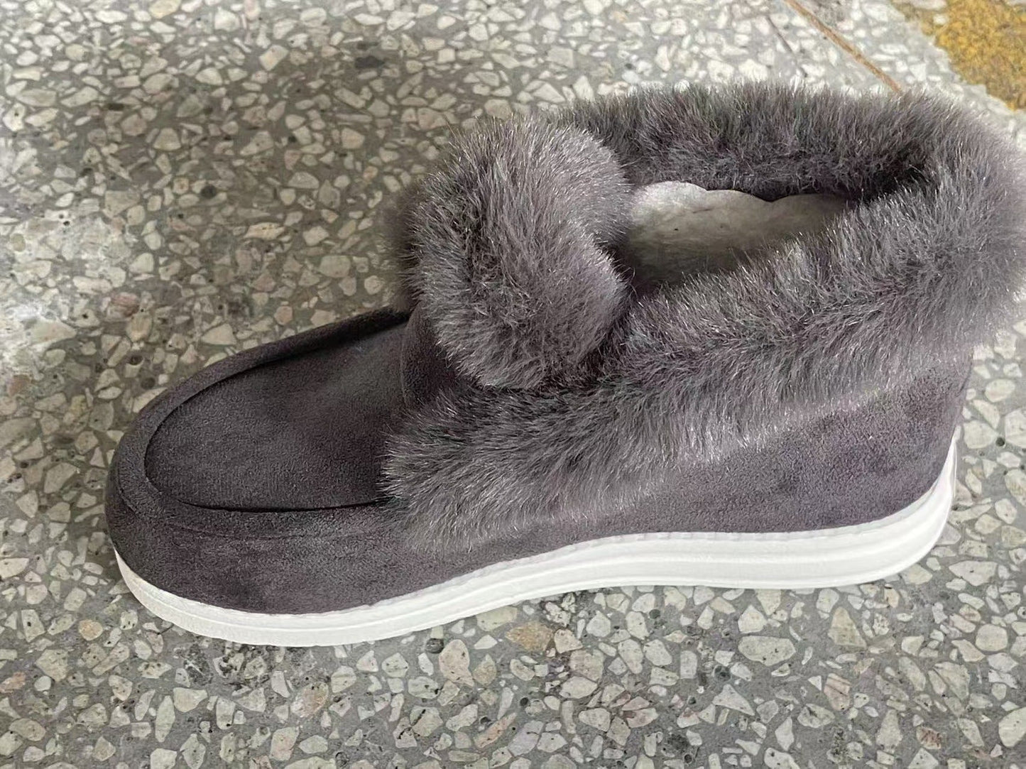 Damen Stiefeletten Weich Kunstfell Rutschfest Winter