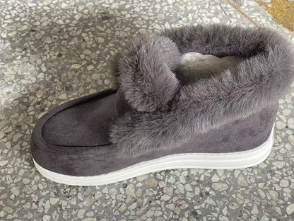 Damen Stiefeletten Weich Kunstfell Rutschfest Winter