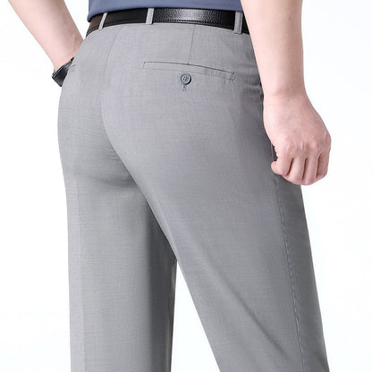 Herren Anzughose Elegant Wollmix Schwarz Modern