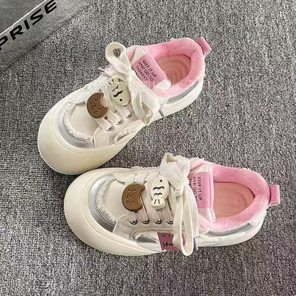 Damen Sneaker Flauschig Weich Schnürsenkel Trendy - BerlinGlamour