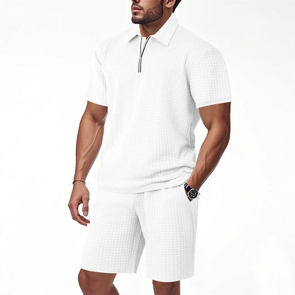 Herren Polo Kurzarm Modern mit elastischen Shorts Sportlich