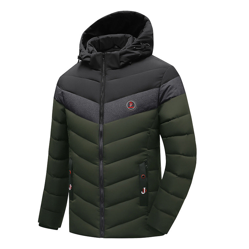 Herren Winterjacke Warm mit Kapuze Modern
