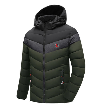 Herren Winterjacke Warm mit Kapuze Modern