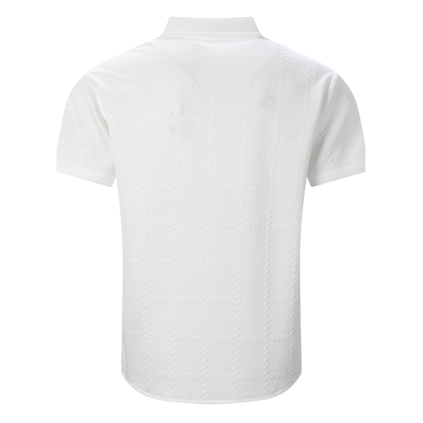 Herren Hemd Kurzarm Modern Strukturiert Elegant