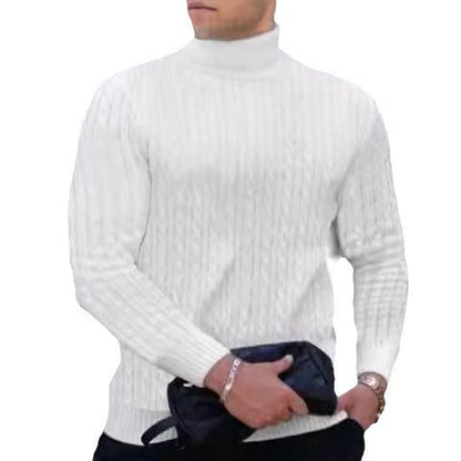 Herren Rollkragenpullover Strickmuster Kabel Look Modern