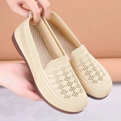 Ballerinas Damen Atmungsaktiv mit Blumen Mustern