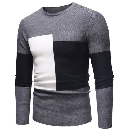 Herren Pullover Modernes Blockmuster Designer Style