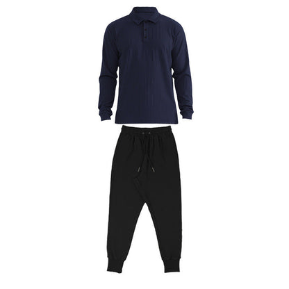 Herren Sportset Langarm Polo Jogginghose Komfort Set