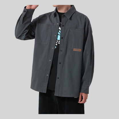 Herren Hemdjacke Lässig Taschenfreiraum Baumwolle Robust