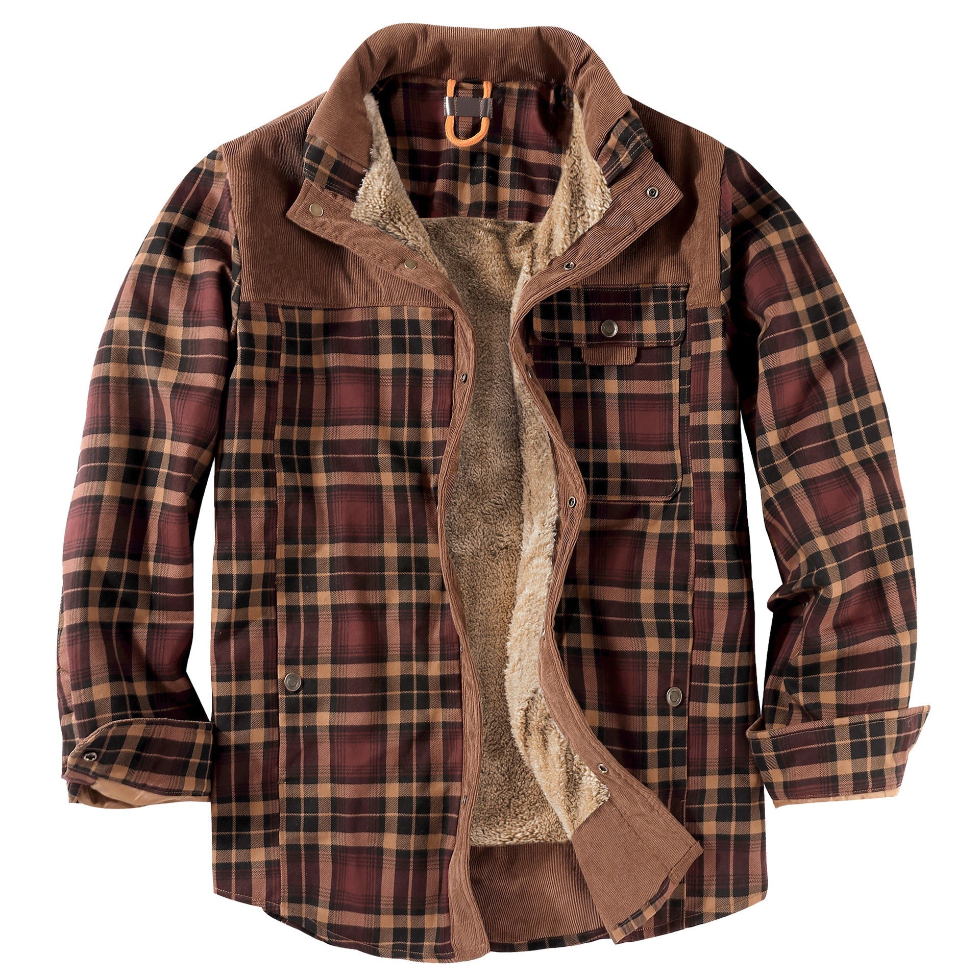 Herren Flanelljacke Warm Kuschelig Winterjacke - BerlinGlamour