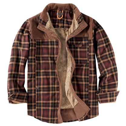 Herren Flanelljacke Warm Kuschelig Winterjacke - BerlinGlamour