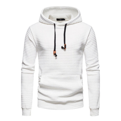Herren Kapuzenpullover Modern Strukturiert Grau