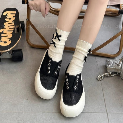 Damen Sneaker Sportlich Atmungsaktiv Plateau Schuhe