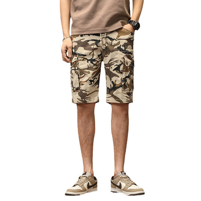 Herren Cargoshorts Camouflage Taschen Shorts Freizeit