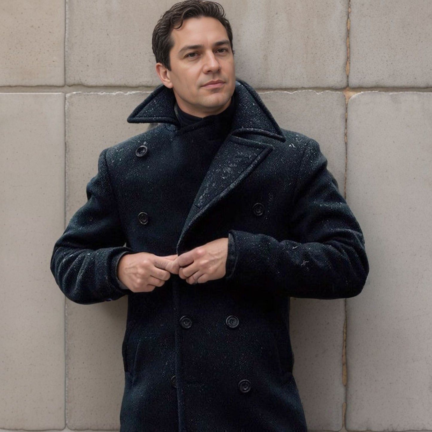 Herren Mantel Woll-lang Elegant Berlin Stil - BerlinGlamour