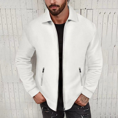 Modische Herren Freizeitjacke Moderner Schnitt Strukturiert - BerlinGlamour