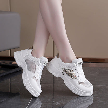 Damen Sneaker Modisch Funkelnd Atmungsaktiv