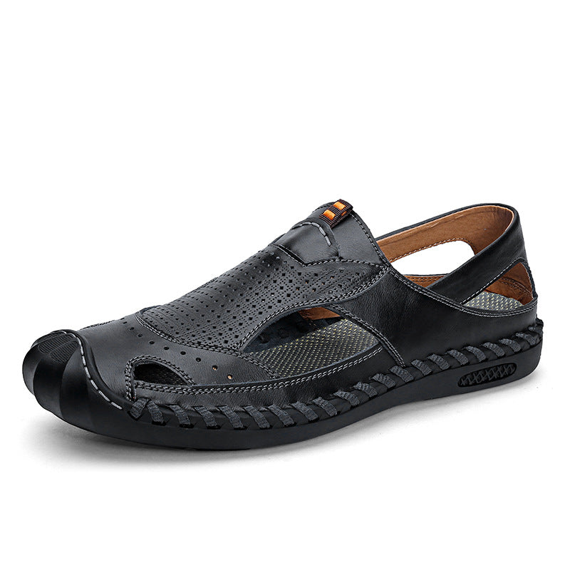 Herren Leder Schuhe Atmungsaktiv Rutschfest Outdoor