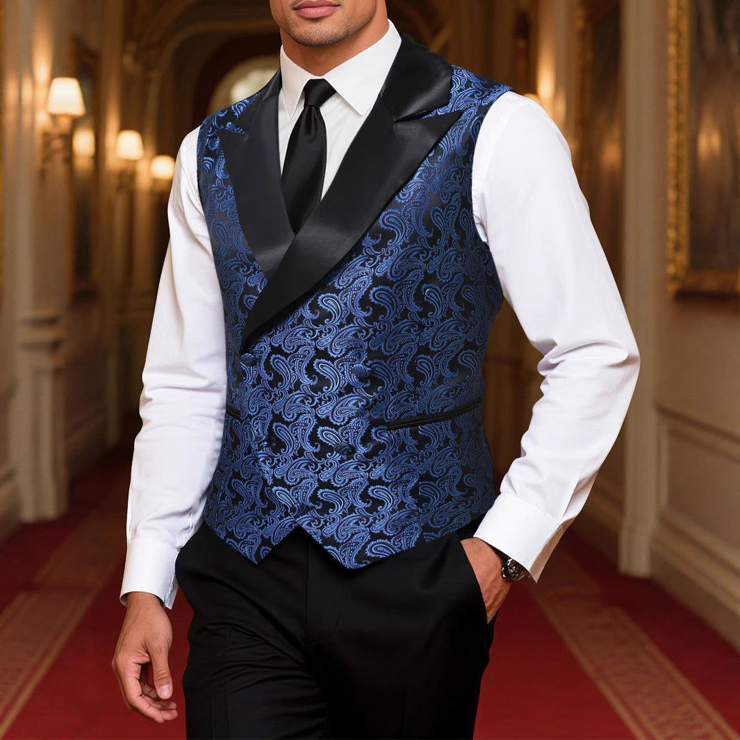 Elegante Herren Weste Paisley Muster Glänzend - BerlinGlamour