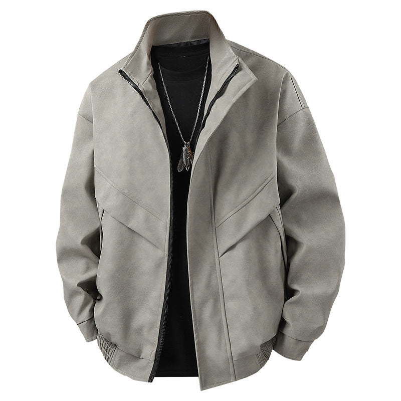 Herren Freizeitjacke Modern Asymmetrisch mit Taschen