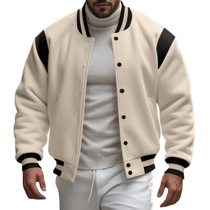 Herren Sportjacke Modern mit Kontrastärmel und Hoodie