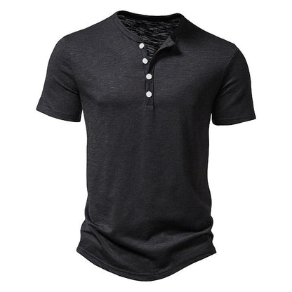 Herren Henley-Shirt Kurzarm atmungsaktiv Modern