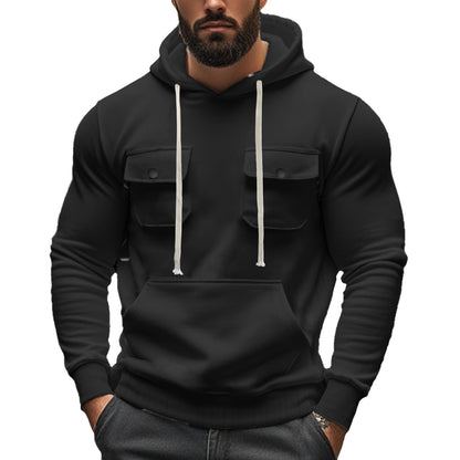 Herren Kapuzenpullover Modern mit Pattentaschen und Cool Design