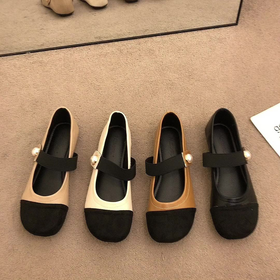 Damen Ballerina Schuhe Elegantes Design Perlen - BerlinGlamour