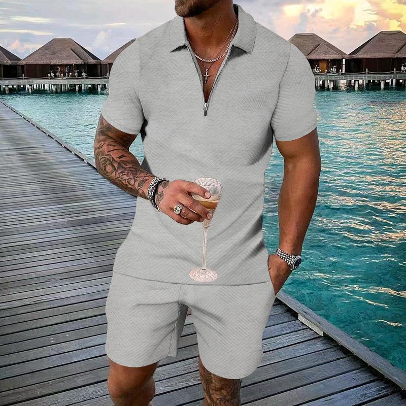 Herren Overall Kurzarm Modern Reißverschluss Berlin Stil