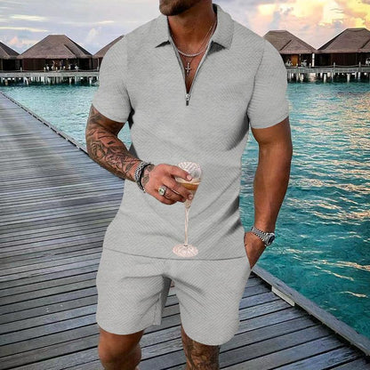 Herren Overall Kurzarm Modern Reißverschluss Berlin Stil