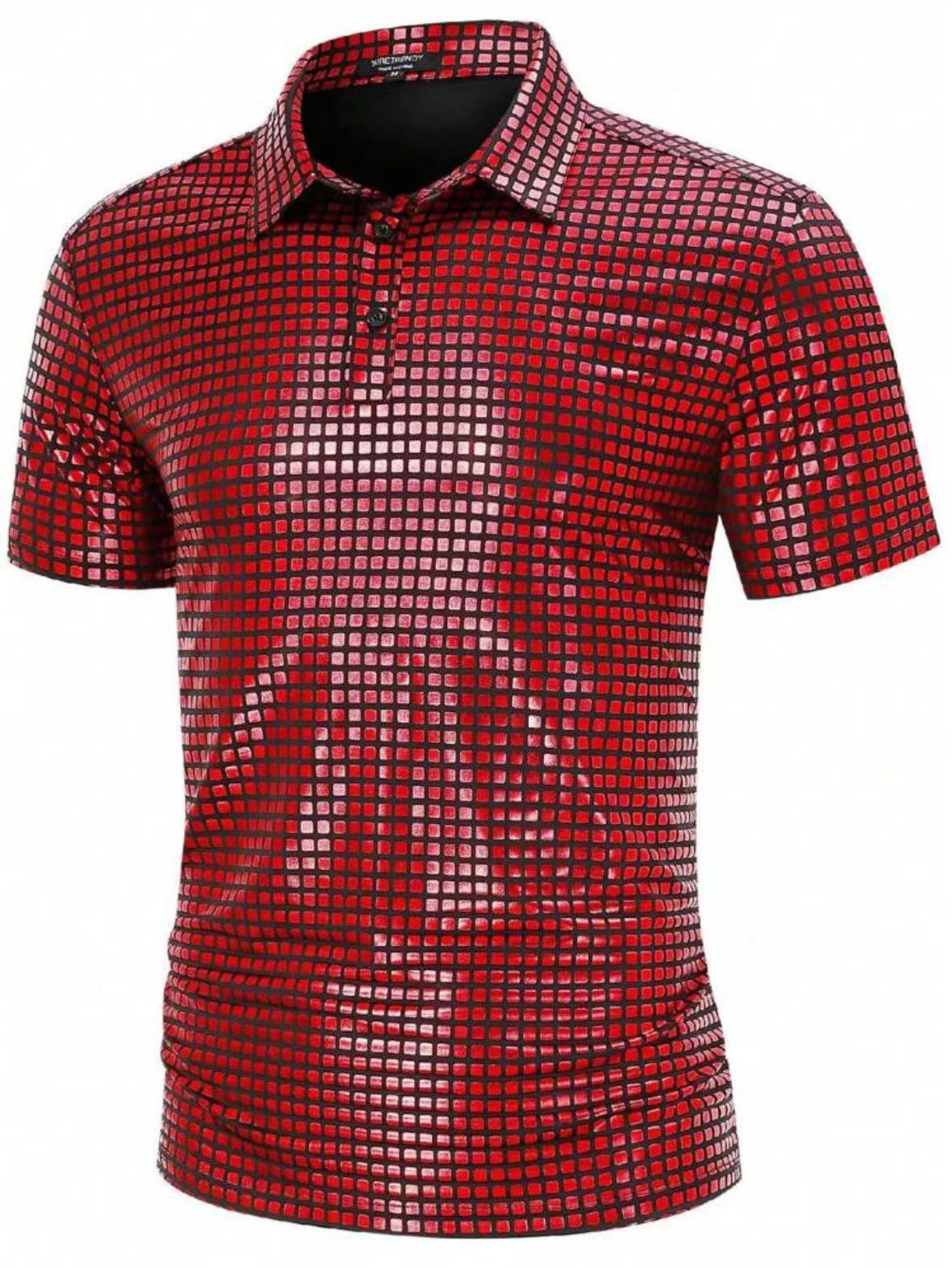 Herren Kurzarmhemd Mosaik Design Modern Berlin Style